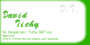 david tichy business card